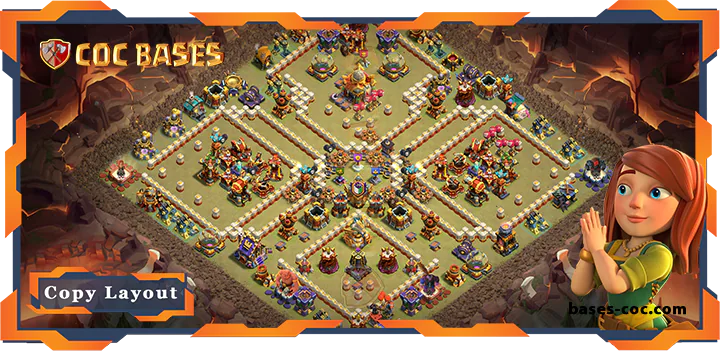 Top War Base TH16 with Link, Anti 2 Star, Anti Everything Layout - Clash of Clans (83)