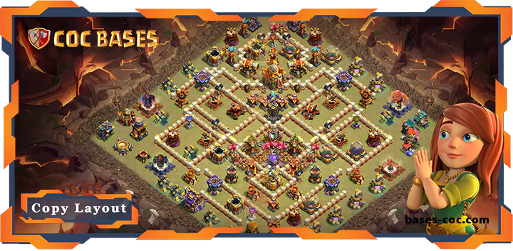 Top War Base TH16 with Link, Anti 3 Star Layout - Clash of Clans (100)