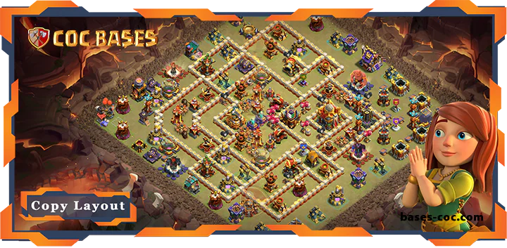 Top War Base TH16 with Link, Anti Everything, Defence Laypout - Clash of Clans (113)