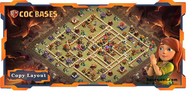 Top War Base TH16 with Link, Anti Everything, Defence Laypout - Clash of Clans (97)