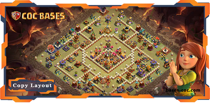 Top War Base TH16 with Link, Defence Layout - Clash of Clans (105)