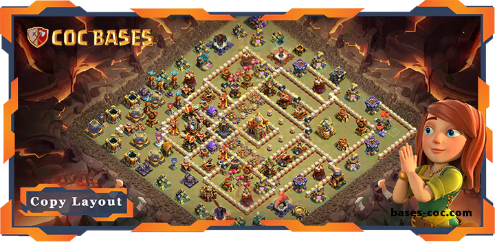 Top War Base TH16 with Link, Defence Layout - Clash of Clans (96)
