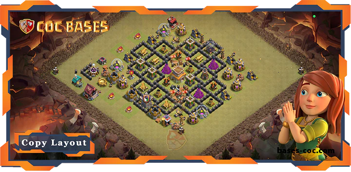 Top War Base TH8 with Link, Anti 3 Star Layout - Clash of Clans (167) 3 Top War Base TH8 with Link, Anti 3 Star Layout - Clash of Clans (167)