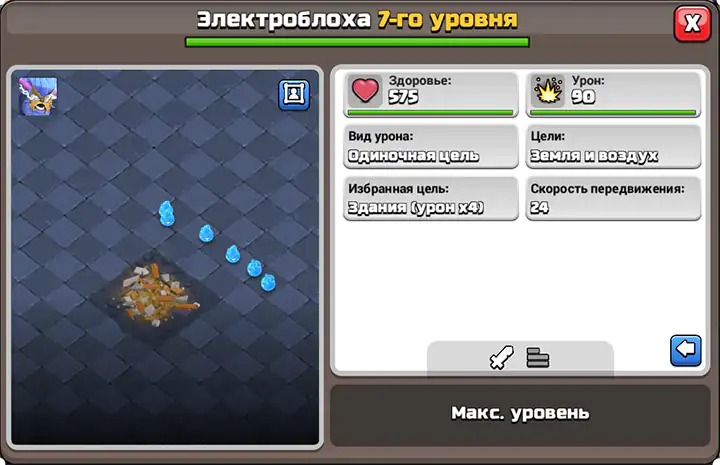 Мини-событие в центре внимания — Май 2025 — Clash of Clans 45 Электроблоха 7-го уровня
