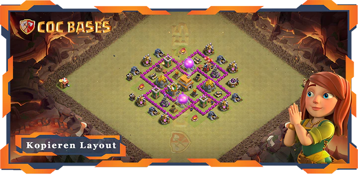 Beste Basis RH6 mit Link, KriegCKL, Anti 2 Stern, Anti Alles Layout - Clash of Clans (85)