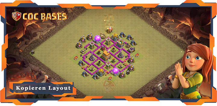 Beste Basis RH6 mit Link, KriegCKL, Anti 3 Stern Layout - Clash of Clans (100)