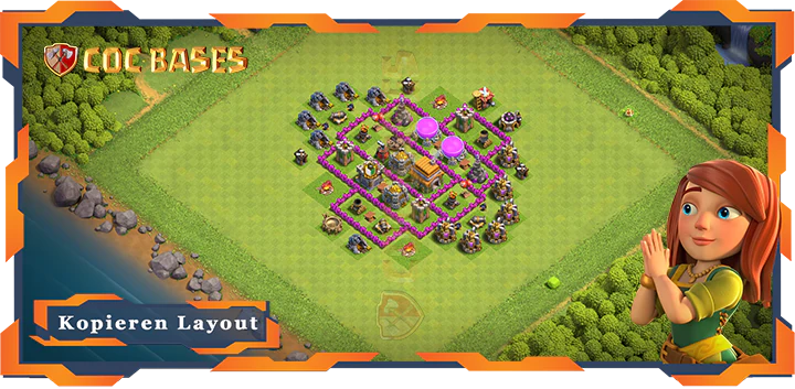 Beste Farmen Basis RH6 Max Level mit Link, Anti 2 Stern, Anti Alles Layout - Clash of Clans (126)