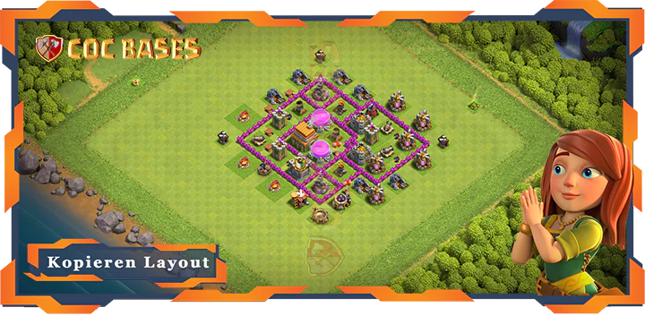 Beste Farmen Basis RH6 Max. Level mit Link, Anti Alles Layout - Clash of Clans (143)