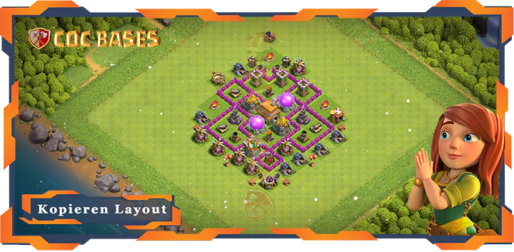 Beste Farmen Basis RH6 Max. Levels mit Link, Hybrid Layout - Clash of Clans (96)
