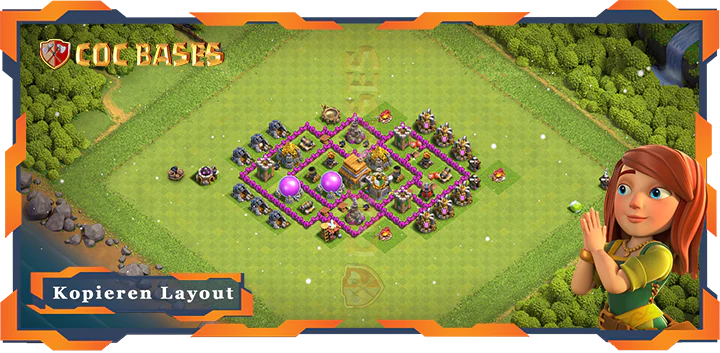 Beste Farmen Basis RH6 mit Link, Anti 3 Stern, Anti Alles Layout - Clash of Clans (82)