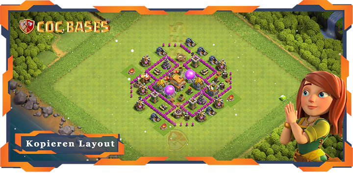 Beste Farmen Basis RH6 mit Link, Anti 3 Stern, Anti Alles Layout - Clash of Clans (94)