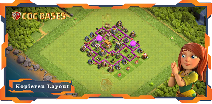 Beste Farmen Basis RH6 mit Link, Anti Alles Layout - Clash of Clans (125)