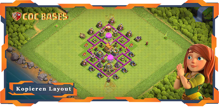 Beste Farmen Basis RH6 mit Link, Anti Alles Layout - Clash of Clans (142)