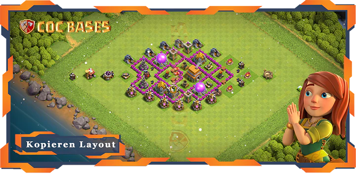 Beste Farmen Basis RH6 mit Link, Hybrid, Anti Alles Layout - Clash of Clans (86)