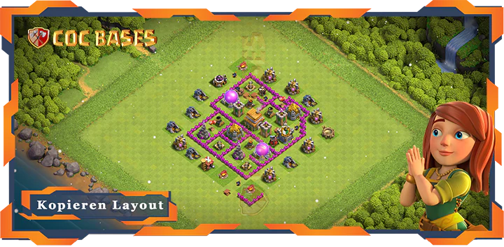 Beste Farmen Basis RH6 mit Link, Hybrid Layout - Clash of Clans (105)