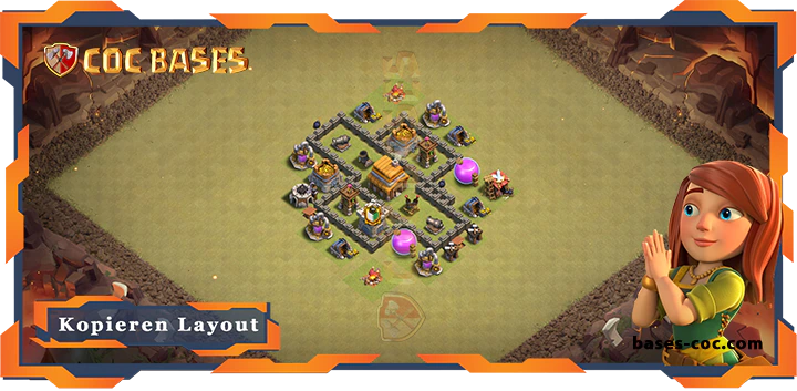 Beste Krieg Basis RH4 Max. Level mit Link, Anti 3 Stern, Anti Luft Layout - Clash of Clans (48)
