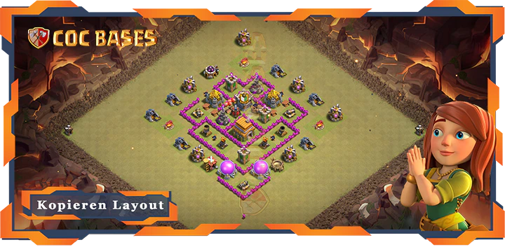 Beste Krieg Basis RH6 mit Link, Anti 3 Stern, Anti Alles Layout - Clash of Clans (112)