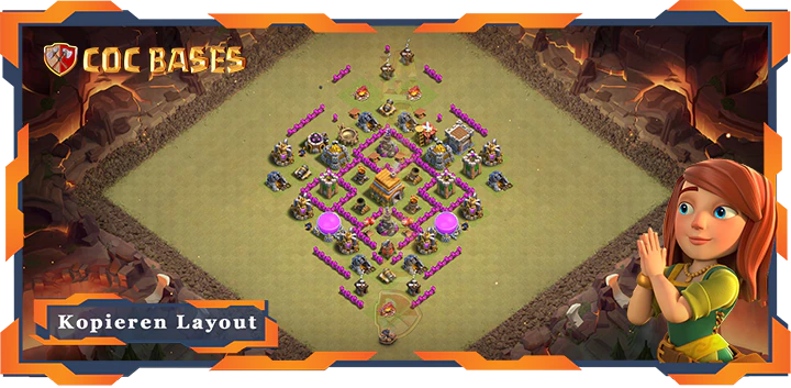 Beste Krieg Basis RH6 mit Link, Anti Alles Layout - Clash of Clans (80)