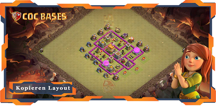 Beste Krieg Basis RH6 wth Link, Anti Alles Layout - Clash of Clans (139)