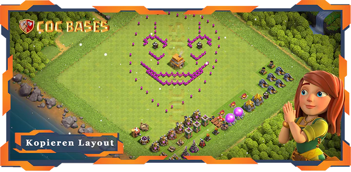 Beste Troll Basis RH6 Max. Level mit Link, Spaß layout - Clash of Clans (104)