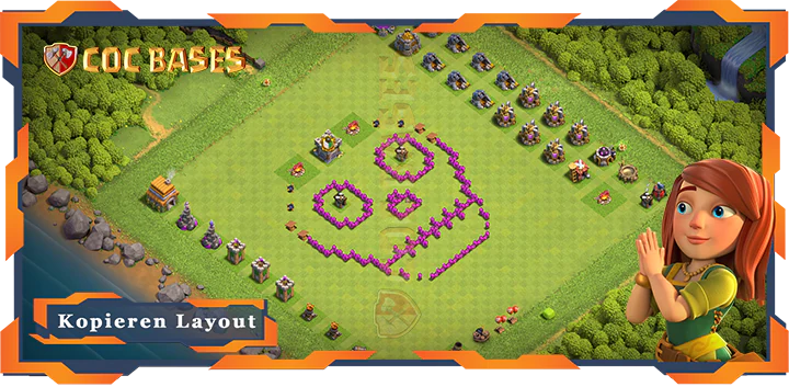 Beste Troll Basis RH6 Max. Level mit Link, Spaß layout - Clash of Clans (130)