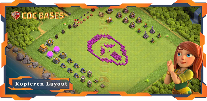 Beste Troll Basis RH6 mit Link, Spaß Layout - Clash of Clans (127)