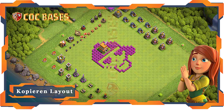 Beste Troll Basis RH6 mit Link, Spaß Layout - Clash of Clans (134)
