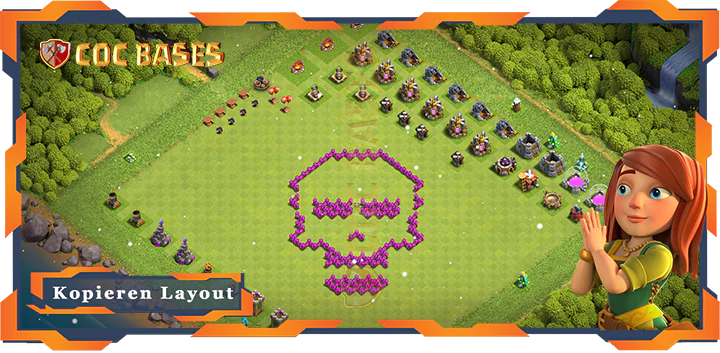 Beste TrollSpaß Basis RH6 mit Link, Spaß Layout - Clash of Clans (148)