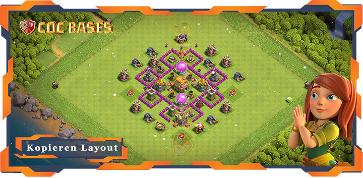 Beste Trophäen Basis RH6 mit Link, Anti Alles, Verteidigung Layout Clash of Clans (81)