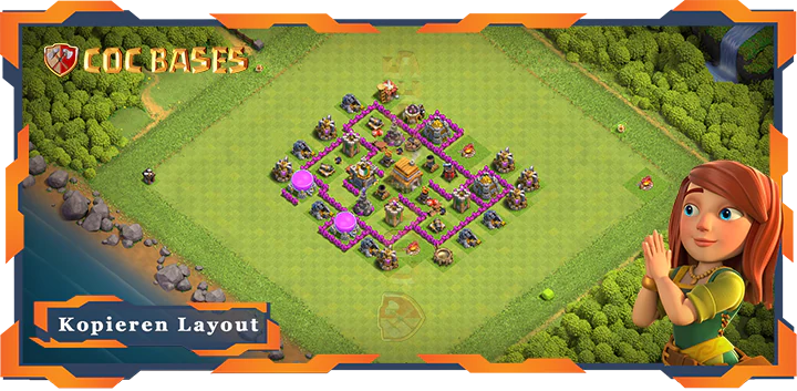Beste Trophäen Basis RH6 mit Link, Verteidigung Layout Clash of Clans (138)