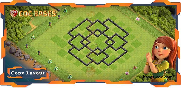 Town Hall 8 Base#186