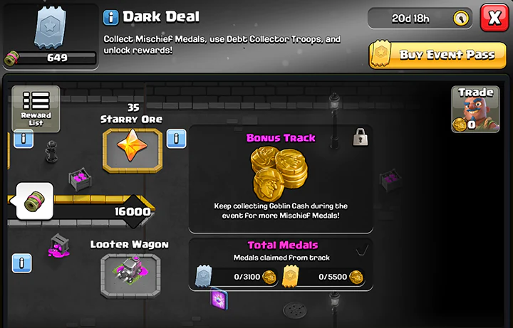 Dark Deal Medal Event June 2025 - Clash of Clans 68 Dark Deals Extra Reward