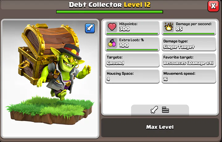 Dark Deal Medal Event June 2025 - Clash of Clans 66 Debt Collector - Max Level 12