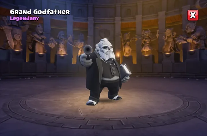 Clash of Clans June Season 2025 – Dark Days 58 Grand Godfather - Grand Warden Legend Hero Skin for Season June 2025