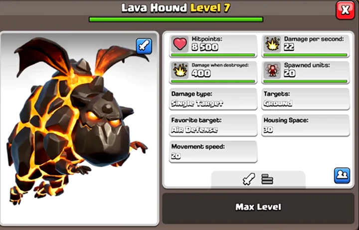 Juni-update 2025 is officieel uitgebracht in Clash of Clans 15 Lava Hound New level 7