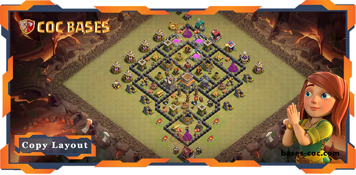 Top Base TH8 with Link, Anti Everything, Anti 2 Star Layout - Clash of Clans (259) 6 Top Base TH8 with Link, Anti Everything, Anti 2 Star Layout - Clash of Clans (259)