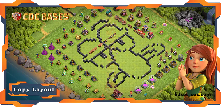 Top Base TH8 with Link, Funny Layout - Clash of Clans (282)