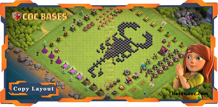 Top Base TH8 with Link, Funny Layout - Clash of Clans (284)