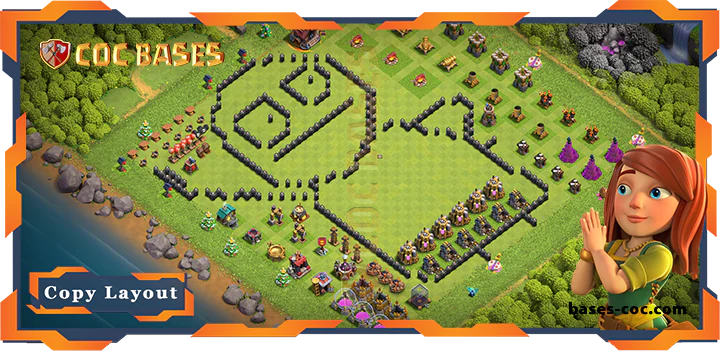 Top Base TH8 with Link, Funny Layout - Clash of Clans (285)