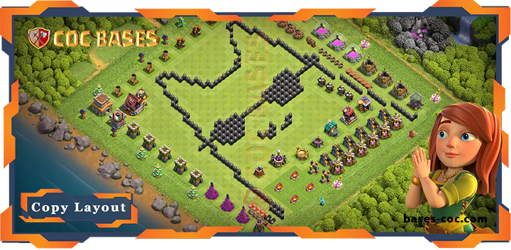 Top Base TH8 with Link, Funny Layout - Clash of Clans (286)