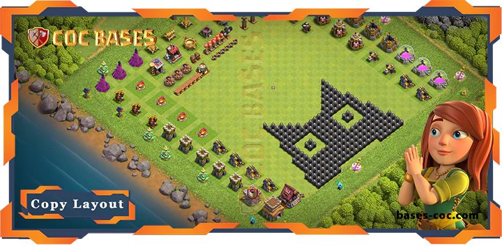 Top Troll Base TH8 with Link, Funny Layout - Clash of Clans (269)