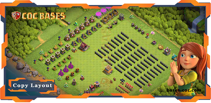 Top TrollFunny Base TH8 with Link, Funny Layout - Clash of Clans (184)