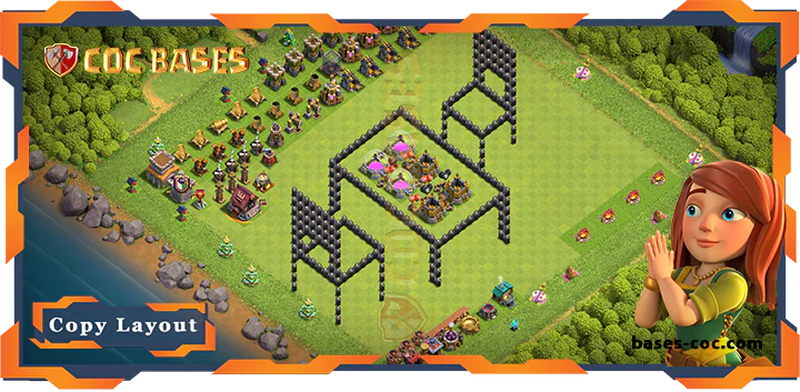 Top TrollFunny Base TH8 with Link, Funny Layout - Clash of Clans (189)