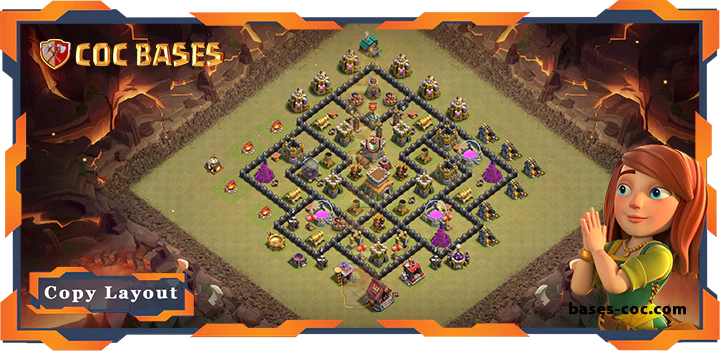 Top War Base TH8 with Link, Anti 2 Star, Anri Everything Layout - Clash of Clans (311)