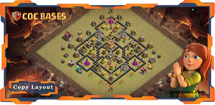 Top War Base TH8 with Link, Anti Air Electro Dragon, Anti 2 Star Layout - Clash of Clans (239)