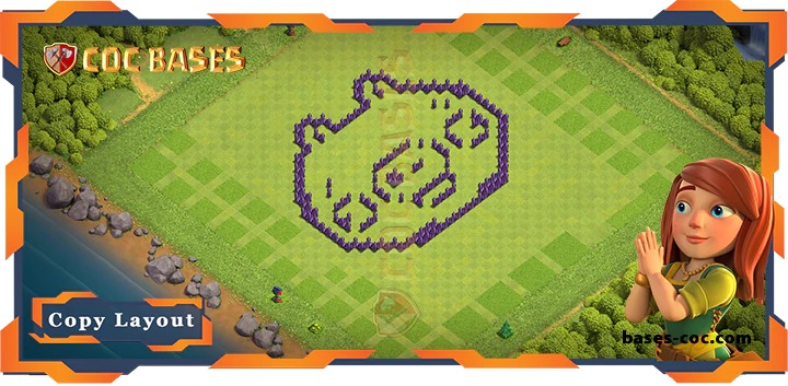 Coc Bases Wall - Top Troll Base TH7 with Link, Funny Layout - Clash of Clans (201)