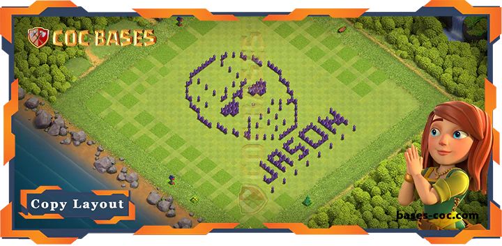 Coc Bases Walls - Top Troll Base TH7 with Link, Funny Layout - Clash of Clans (202)