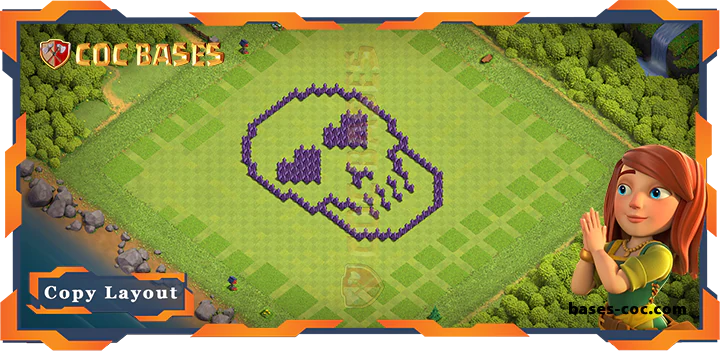 Coc Bases Walls - Top Troll Base TH7 with Link, Funny Layout - Clash of Clans (204)