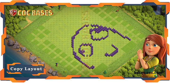 Coc Bases Walls - Top Troll Base TH7 with Link, Funny Layout - Clash of Clans (205)