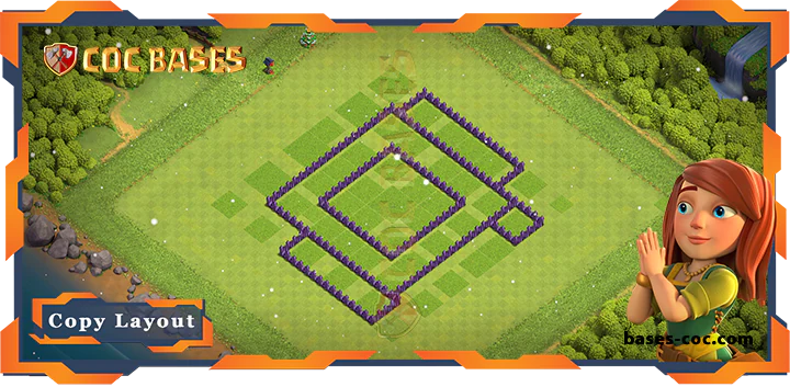 Coc bases Walls - Top Base TH7 with Link, Anti 3 Star, Anti Everything, Defense Layout - Clash of Clans (169)
